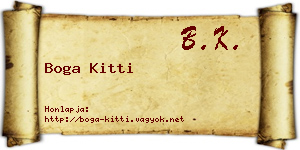 Boga Kitti névjegykártya